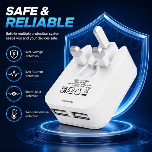 Caricabatteria usb 2amp veloce - caricabatteria,